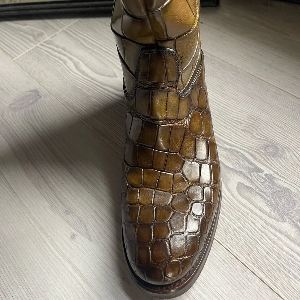 Gucci Alligator leather riding boots 8,5-9 - Picture 8 of 15